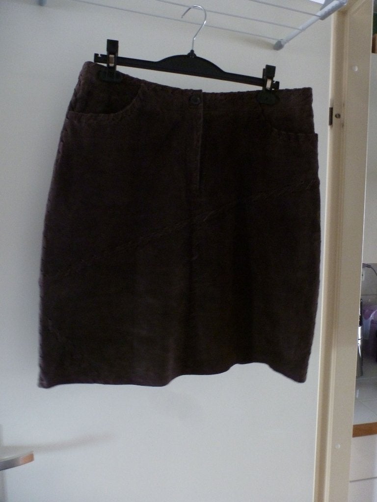 winter MISS ETAM rok echt leer suede 44 -GRATIS zend, Kleding | Dames, Rokken, Bruin, Verzenden, Maat 42/44 (L), Nieuw