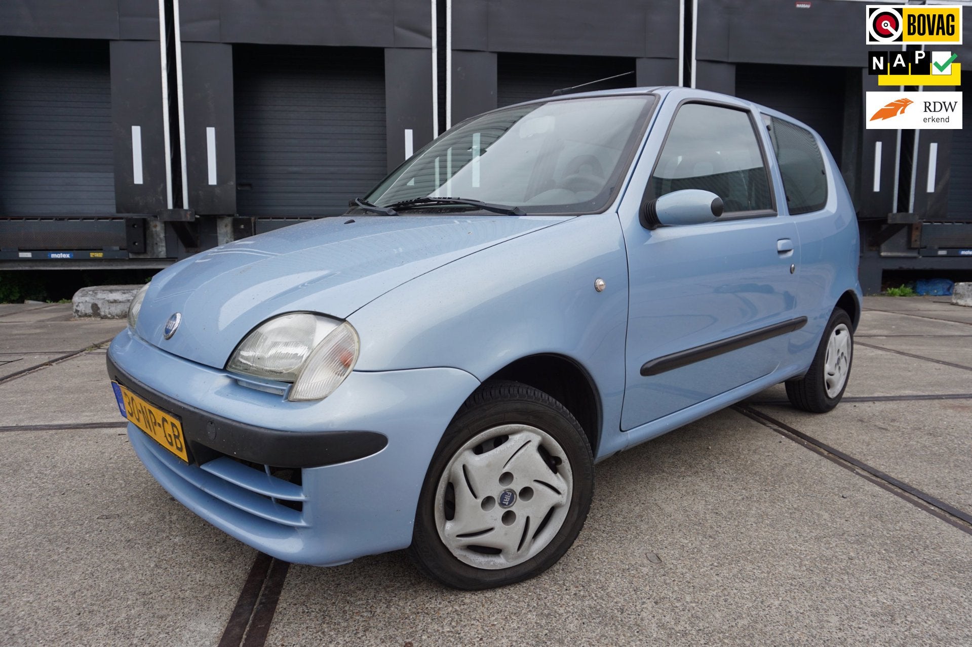 Fiat Seicento 1.1 Active, Auto's, Voorwielaandrijving, Stof, Blauw, Origineel Nederlands