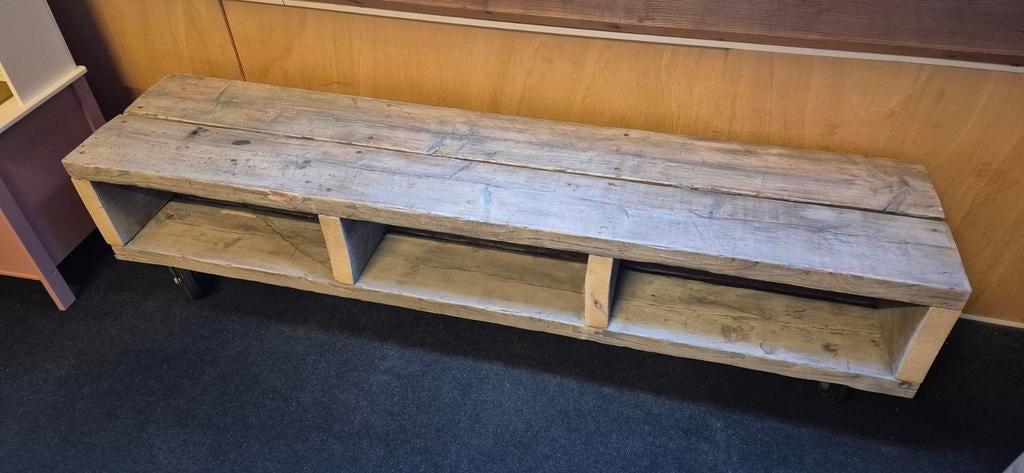 TV meubel, steigerhout, Ophalen, Zo goed als nieuw