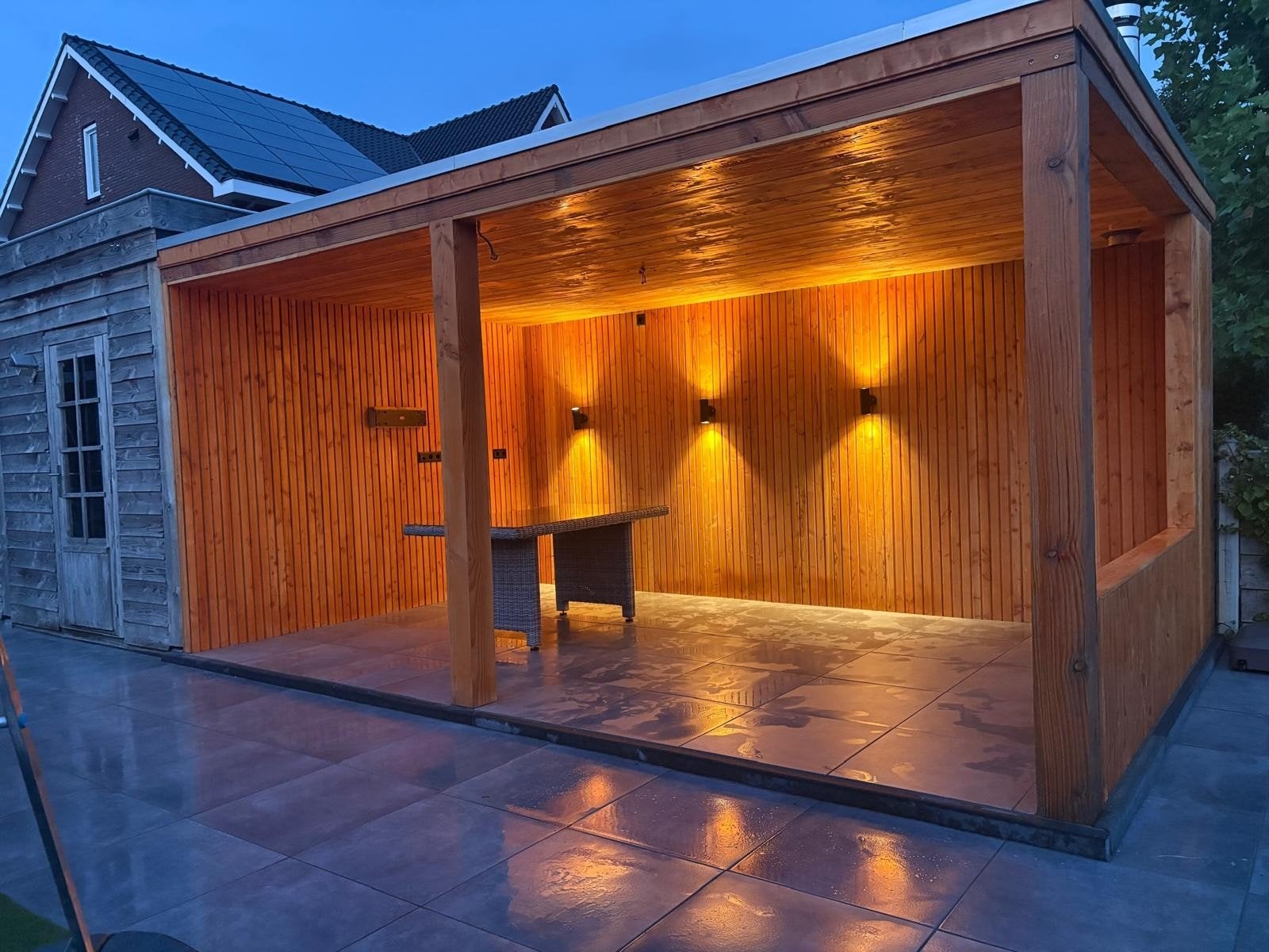 Luxe Tuinpaviljoen met Glazen Schuifwanden, Ophalen of Verzenden, Nieuw, Tuinpaviljoen