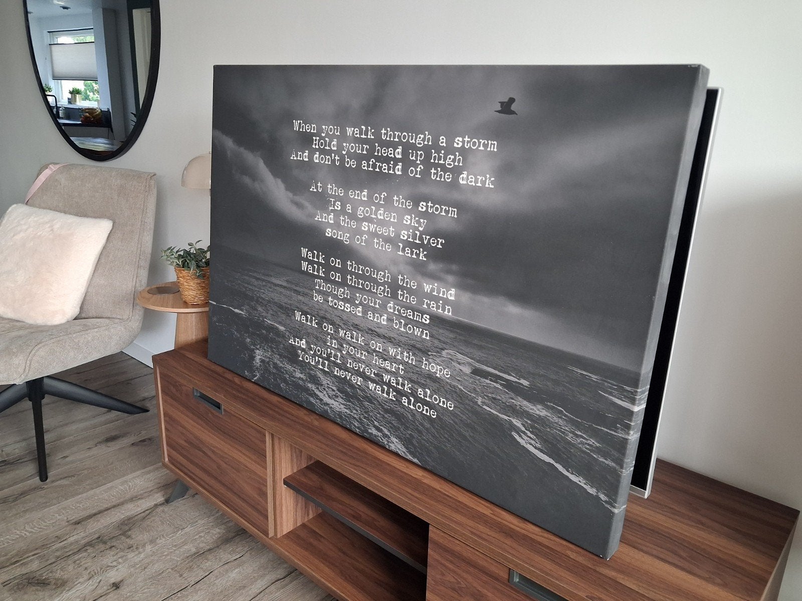 Canvas schilderij - You'll Never Walk Alone (YNWA), Ophalen, 50 – 75, Gebruikt, Schilderij