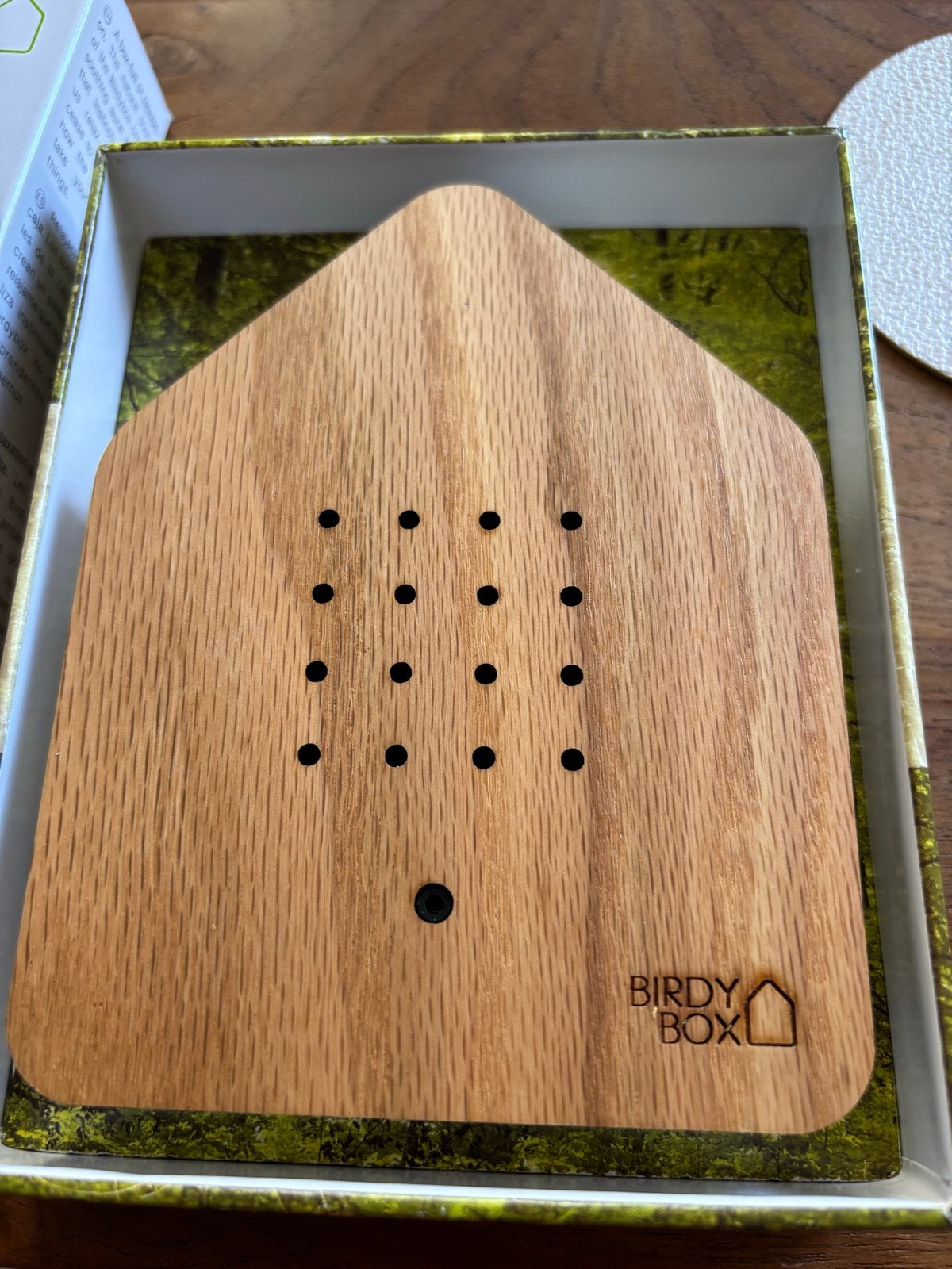 Birdy Box Relaxound - Ontspannende Vogelgeluiden, Hout, Ophalen of Verzenden, Zo goed als nieuw, Modern