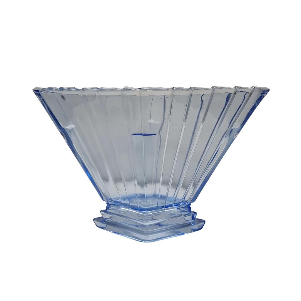 Bagley Wyndham blauwe Art Deco vaas, Ophalen of Verzenden