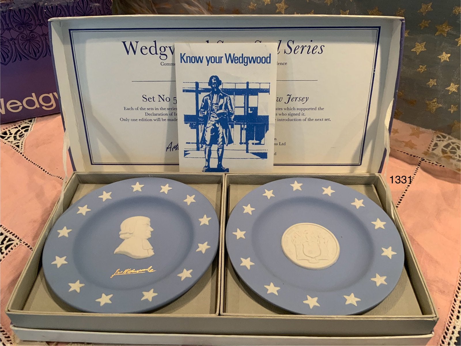 Wedgwood State Seal Series Set No 5 New Jersey, Antiek en Kunst, Antiek | Porselein, Ophalen of Verzenden