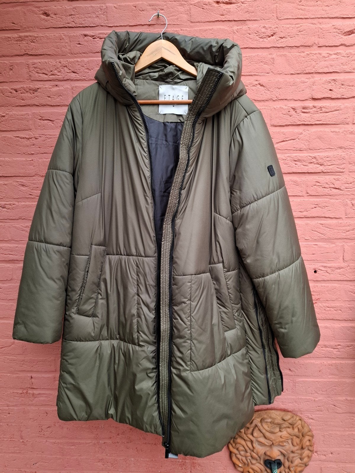 Nieuwe Etage winterjas 48 armygreen, Kleding | Dames, Nieuw, Ophalen of Verzenden, Groen, Maat 46/48 (XL) of groter