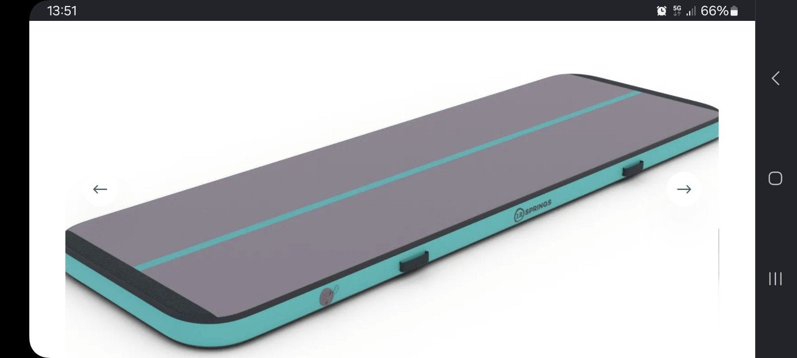 Airtrack turnmat incl. elektrische pomp en antislipmat, Sport en Fitness, Ophalen, Zo goed als nieuw, Materiaal