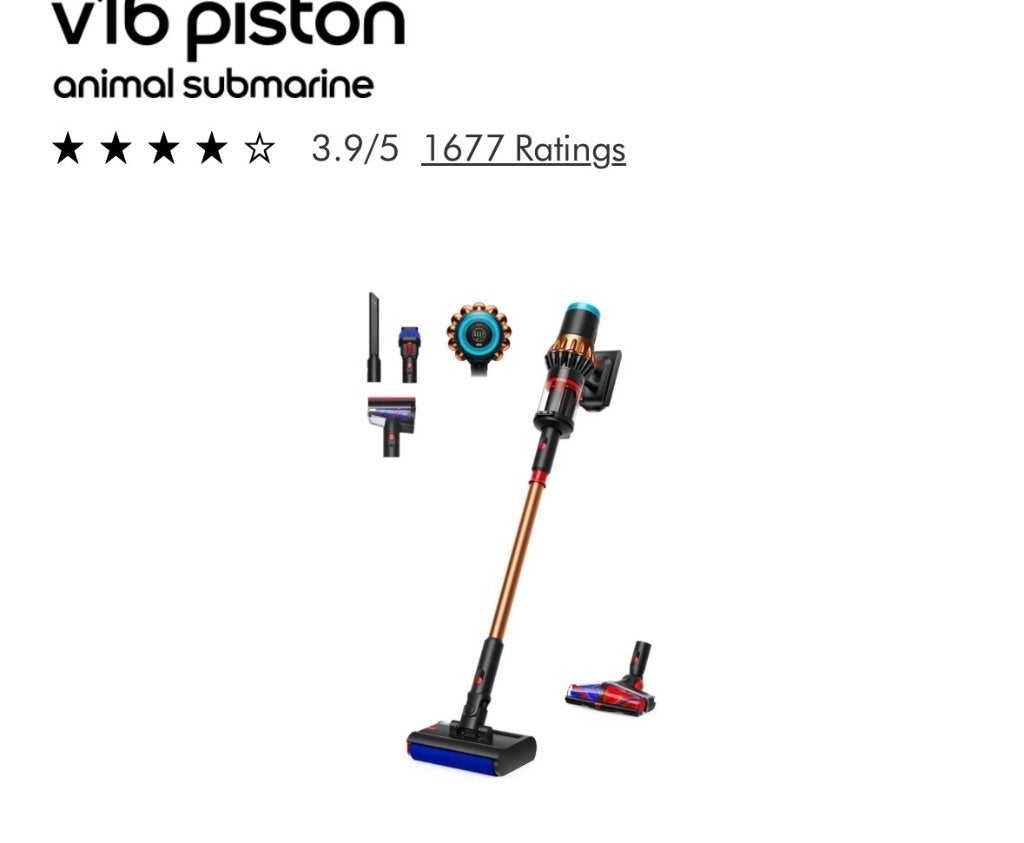 Dyson V16 Piston Animal Submarine stofzuiger met dweilfunct, Nieuw, Dyson, Ophalen, Stofzak