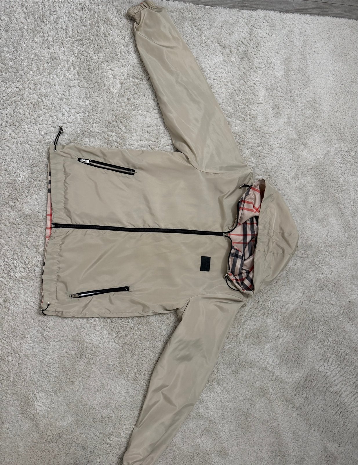 Burberry dubbelzijdige zomerjas, Verzenden, Zo goed als nieuw, Maat 36 (S), Beige