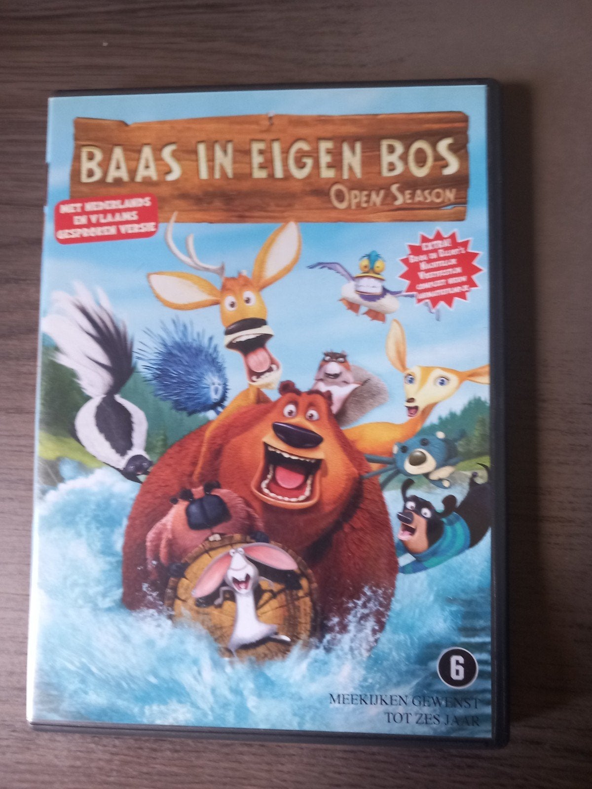 Baas in Eigen Bos - Open Season DVD (Nederlands/Vlaams), Cd's en Dvd's, Dvd's | Kinderen en Jeugd, Gebruikt, Ophalen of Verzenden