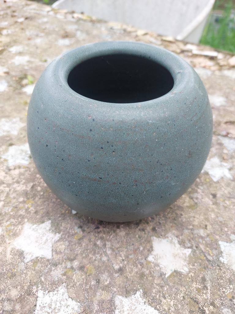 Aardewerk ronde groene pot, Ophalen, Rond, Aardewerk, Minder dan 40 cm