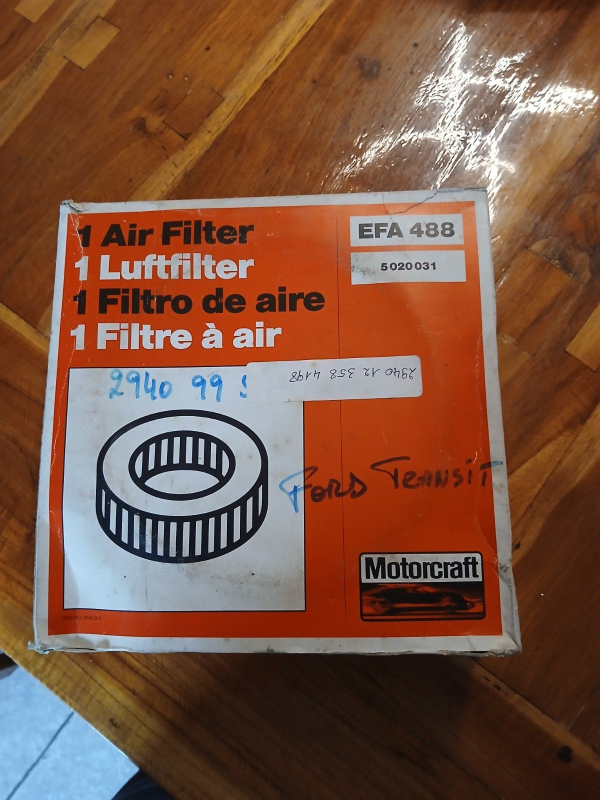 luchtfilter ford transit 2.5 diesel nieuw, Auto-onderdelen, Ophalen of Verzenden, Nieuw, Ford