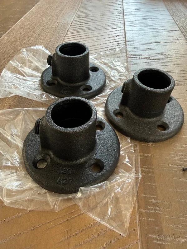 Een set van 3 nieuwe steigerbuis eindstukken., Ophalen of Verzenden, Nieuw, 50 tot 100 mm, Overige typen