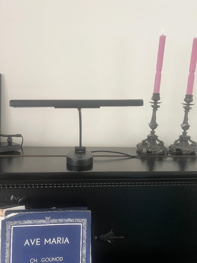 pianolamp zwart, Ophalen, 30 cm, Zo goed als nieuw, Zwart