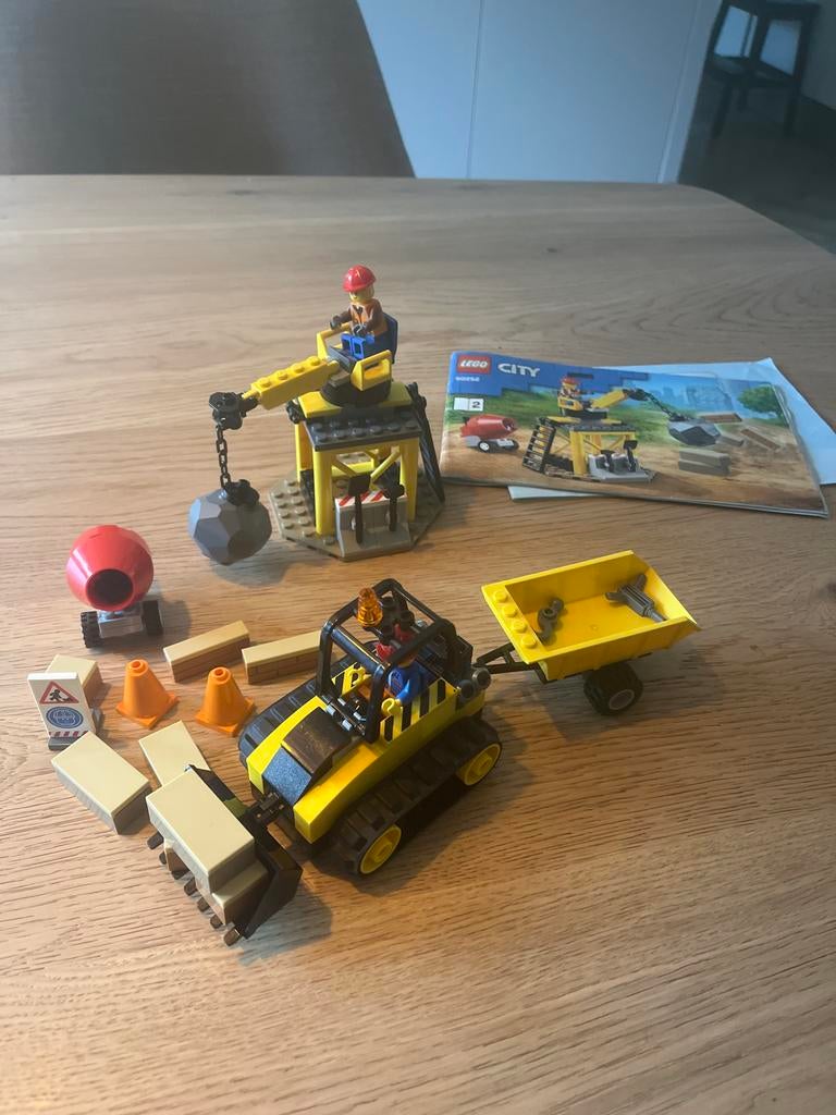Lego City 60252 Bouwvoertuigen Set met Kraan en Graafmachine, Ophalen of Verzenden, Zo goed als nieuw, Complete set, Lego