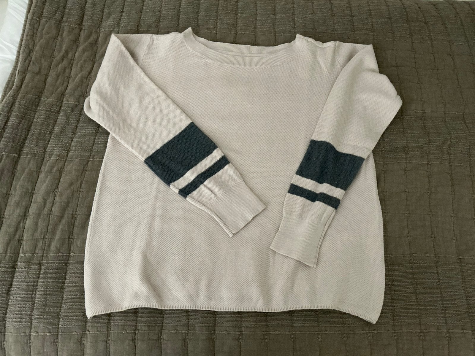 Yaya beige trui met blauwe details / maat M / ZGAN, Kleding | Dames, Truien en Vesten, Ophalen of Verzenden, Zo goed als nieuw