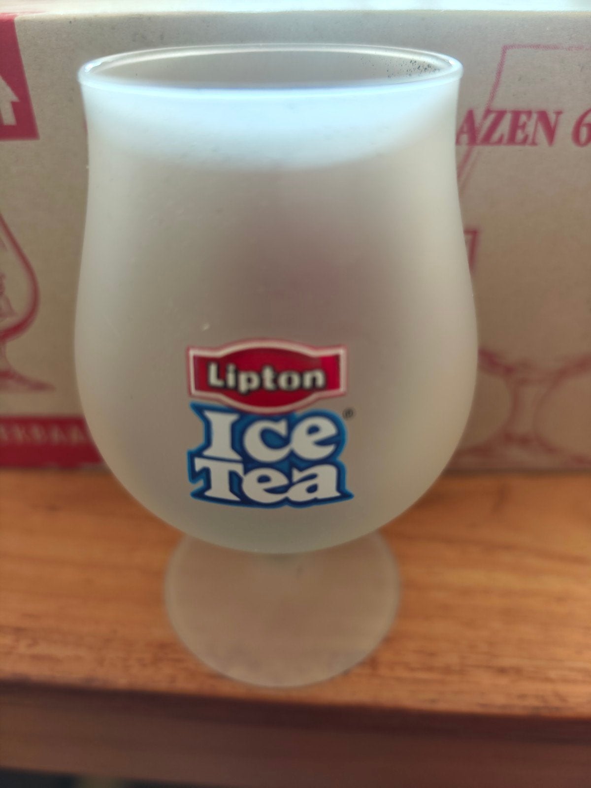 Doos met 6 nieuwe Lipton ice tea glazen 51cl, Ophalen of Verzenden, Nieuw, Frisdrankglas