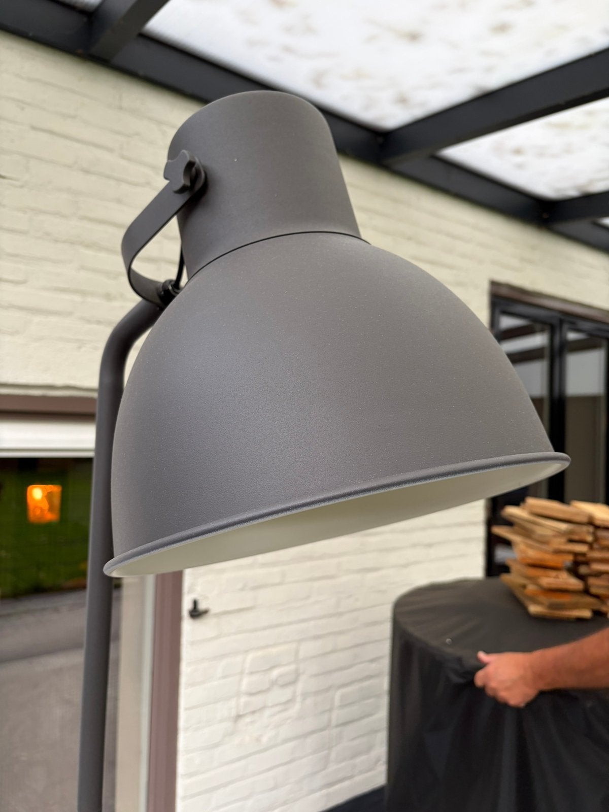 IKEA HEKTAR staande vloerlamp, Ophalen, Zo goed als nieuw, Industrieel, E27 (groot)
