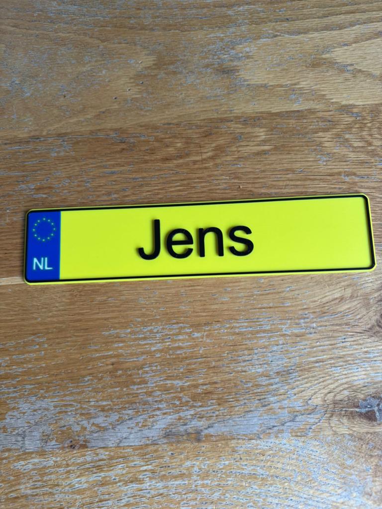 Leuke gepersonaliseerde kentekenplaat met eigen naam, Ophalen of Verzenden, Zo goed als nieuw