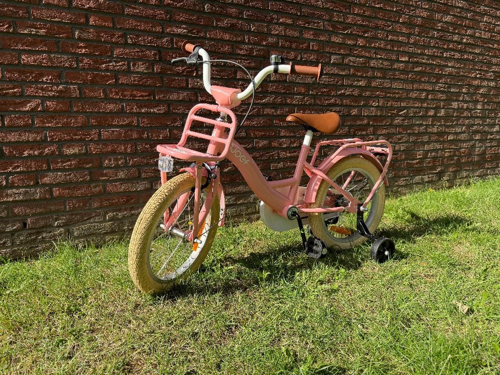 SJOEF Classic Meisjesfiets 16 Inch Roze, Fietsen en Brommers, Ophalen, Terugtraprem, Zijwieltjes, 16 tot 20 inch