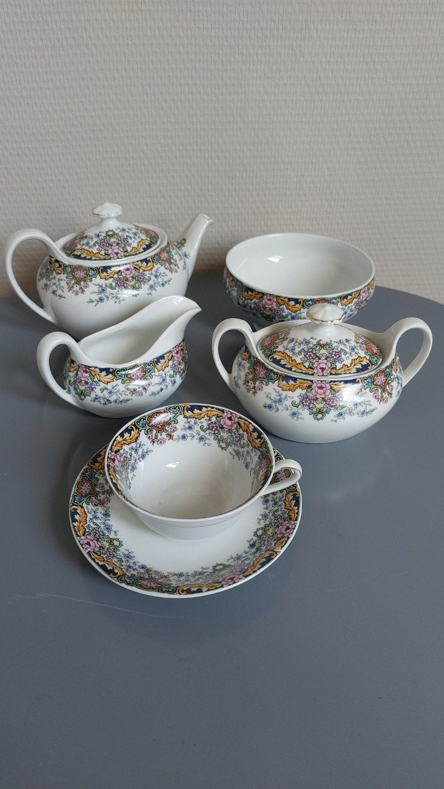 Vintage Z.S.&C. Bavaria Theeservies met Bloemmotief, Antiek en Kunst, Ophalen