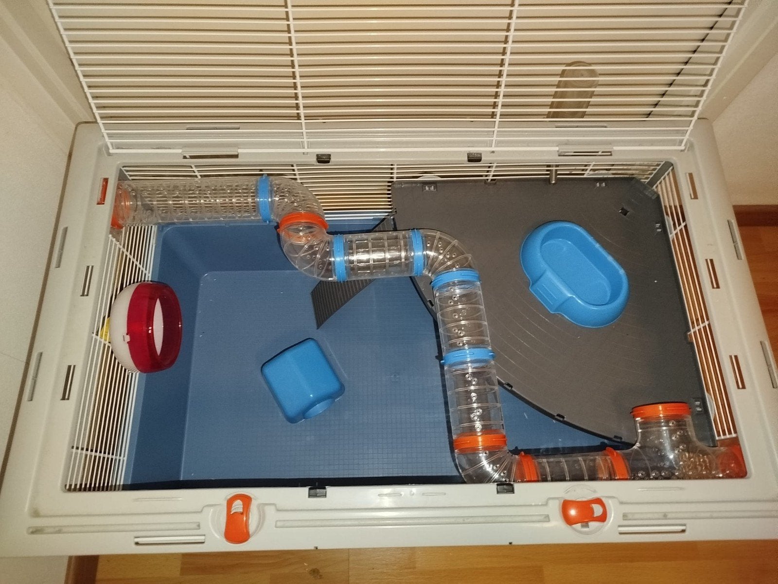 hamsterkooi inc (extra) accessoires, Dieren en Toebehoren, Kooi, Zo goed als nieuw, Hamster, 75 tot 110 cm