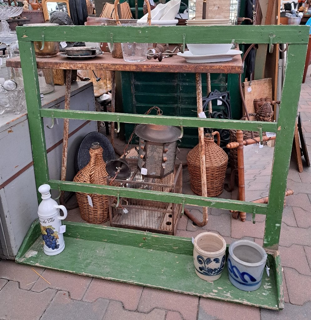 Brocante keuken rek groen hout, Ophalen