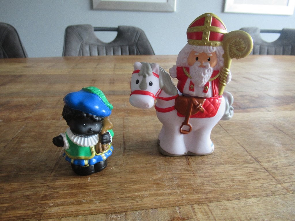 'Fisher Price Little People Sinterklaas zwarte Piet en paard, Ophalen of Verzenden, Zo goed als nieuw, Speelset