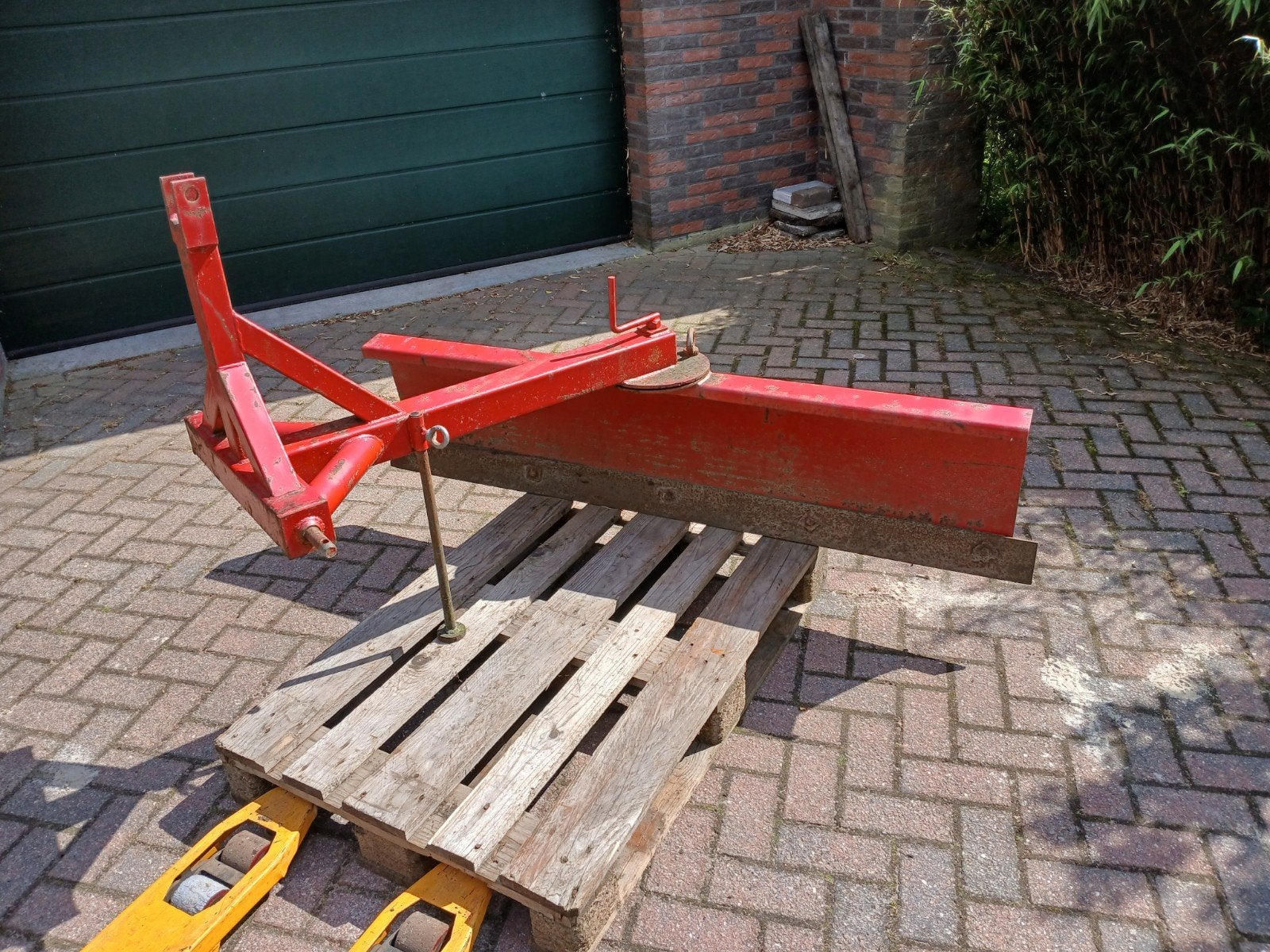Grondschaaf 1.6m schuif rubberschuif draaibaar minitrekker, Ophalen