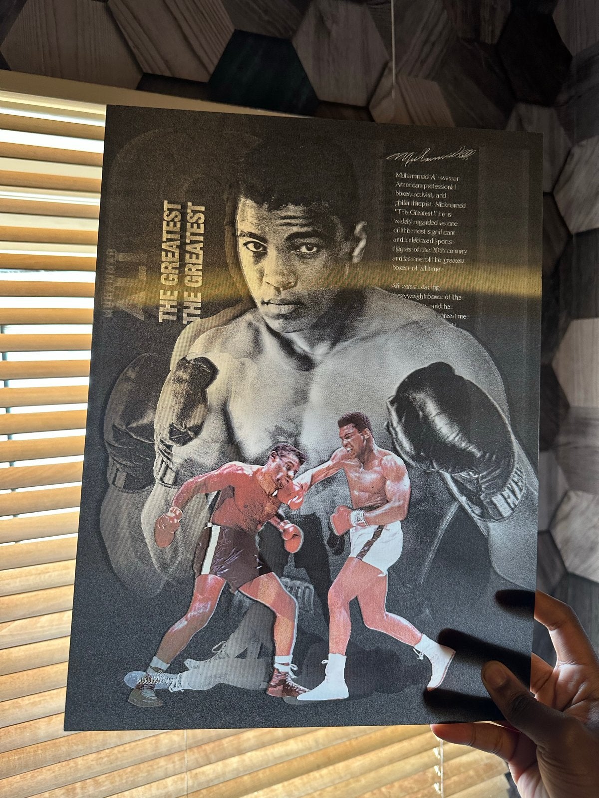 Muhammad Ali 'The Greatest' 3D Poster - 30x40 cm, Verzamelen, Rechthoekig Staand, Nieuw, Ophalen of Verzenden, Sport