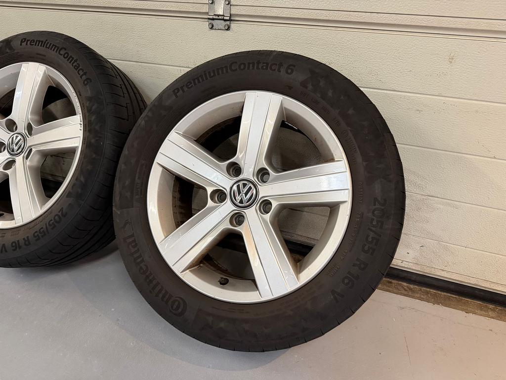 16inch Originele VW Audi Seat Skoda Velgen set! 5x112 A merk, Auto-onderdelen, Banden en Velgen, Gebruikt, -, Banden en Velgen