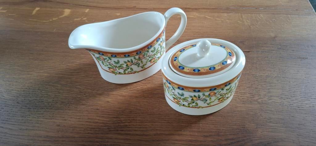 Melkkannetje + suikerpot Johnson Brothers Lemon Tree, Ophalen