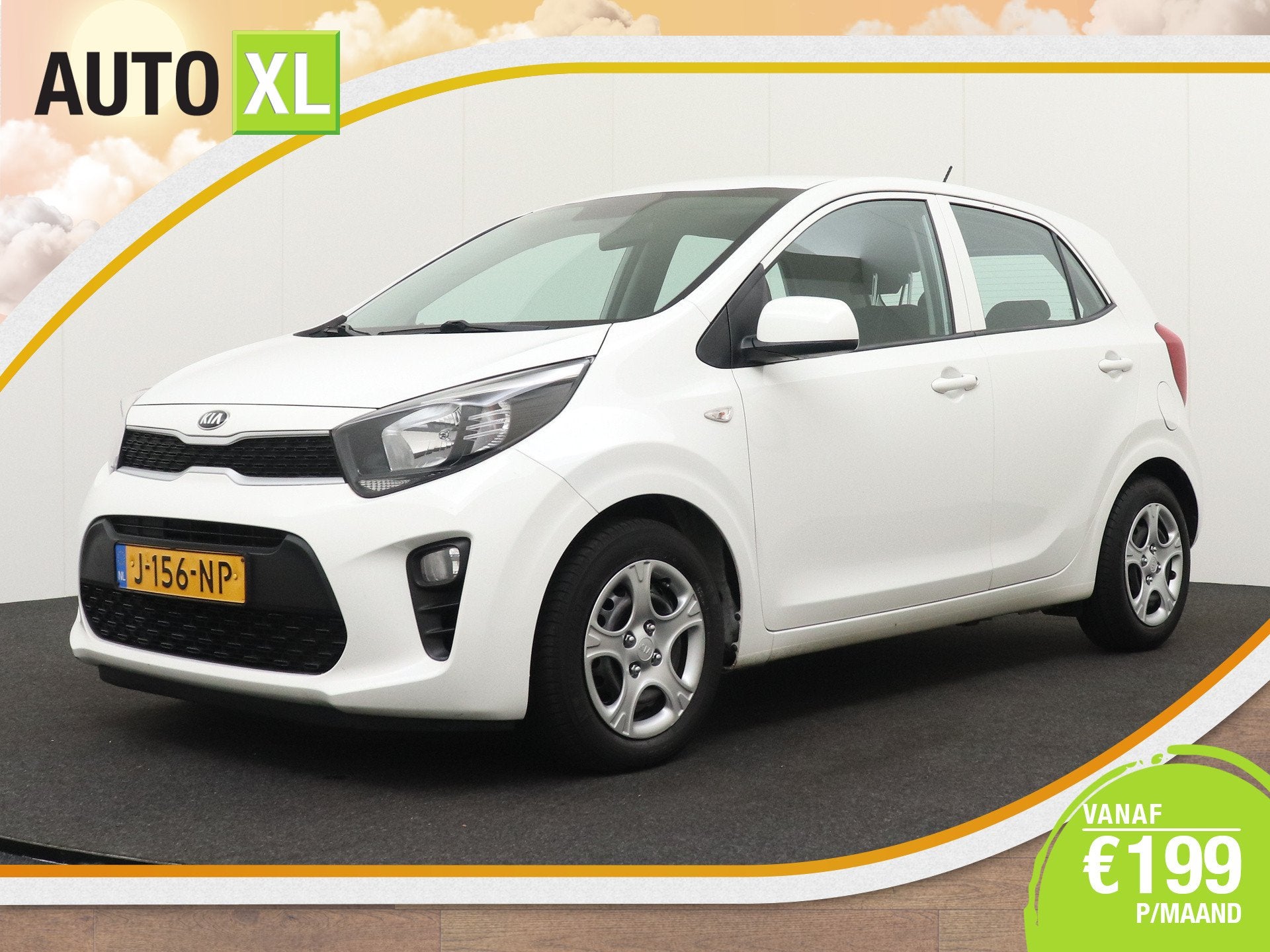 Kia Picanto 1.0 CVVT ComfortLine 5P. Airco Bluetooth Comfort, Voorwielaandrijving, Stof, Gebruikt, Start-stop-systeem