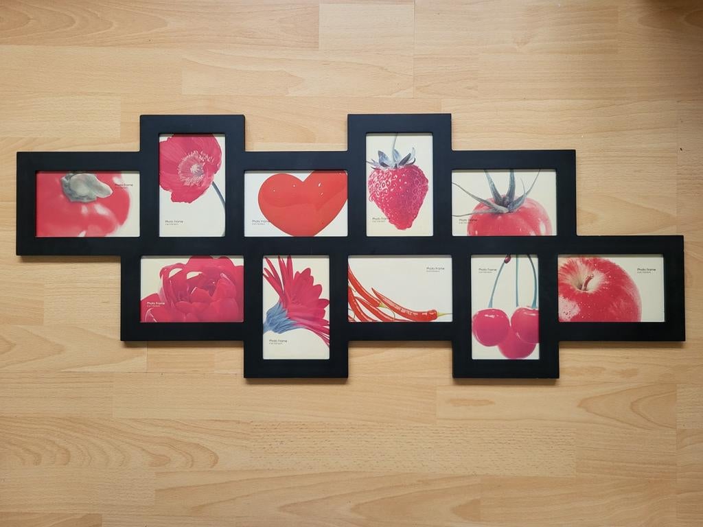 Fotolijst 10 foto's, Ophalen, Hout, Minder dan 50 cm, Minder dan 50 cm