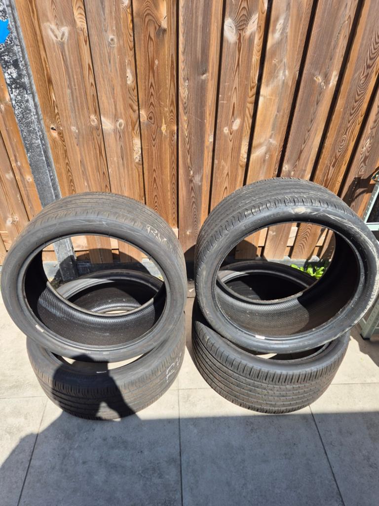 Set banden x5 45e gebruikt achter 315/30R22 voor 275/35R22, Ophalen, Gebruikt