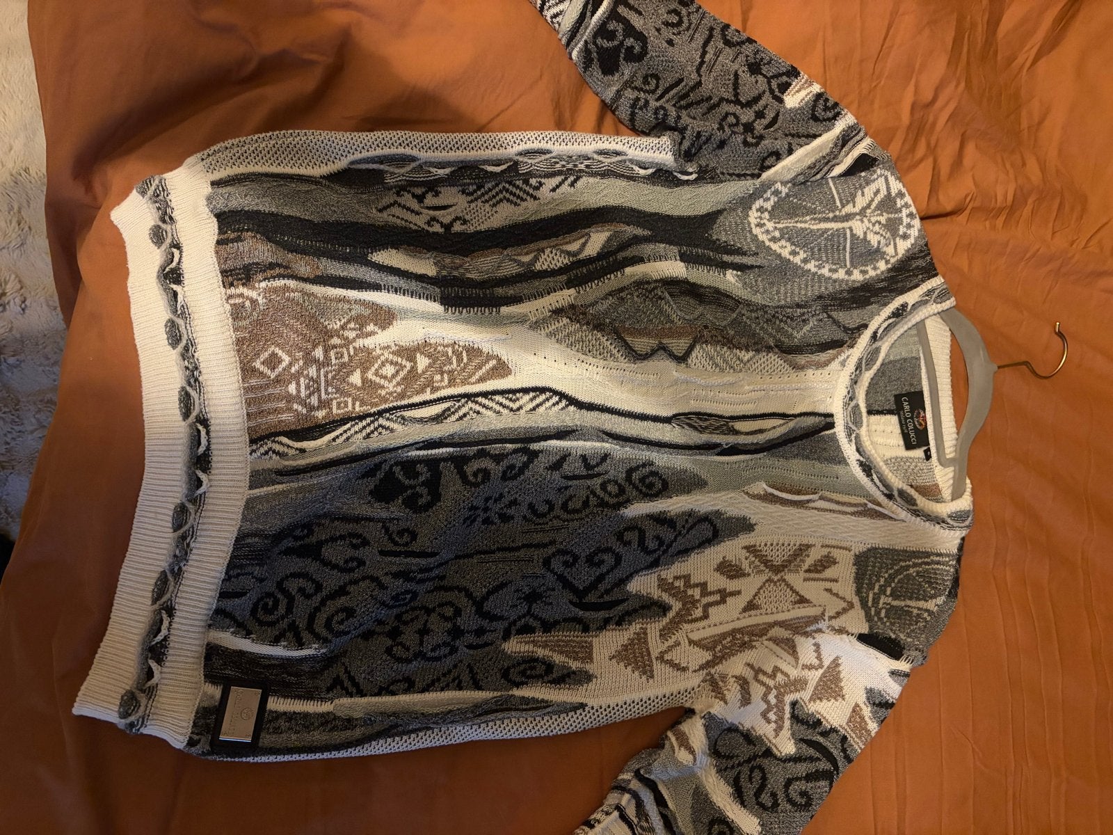 Carlo Colucci trui - Unieke vintage stijl, Kleding | Heren, Ophalen, Zo goed als nieuw, Maat 46 (S) of kleiner, Meerkleurig