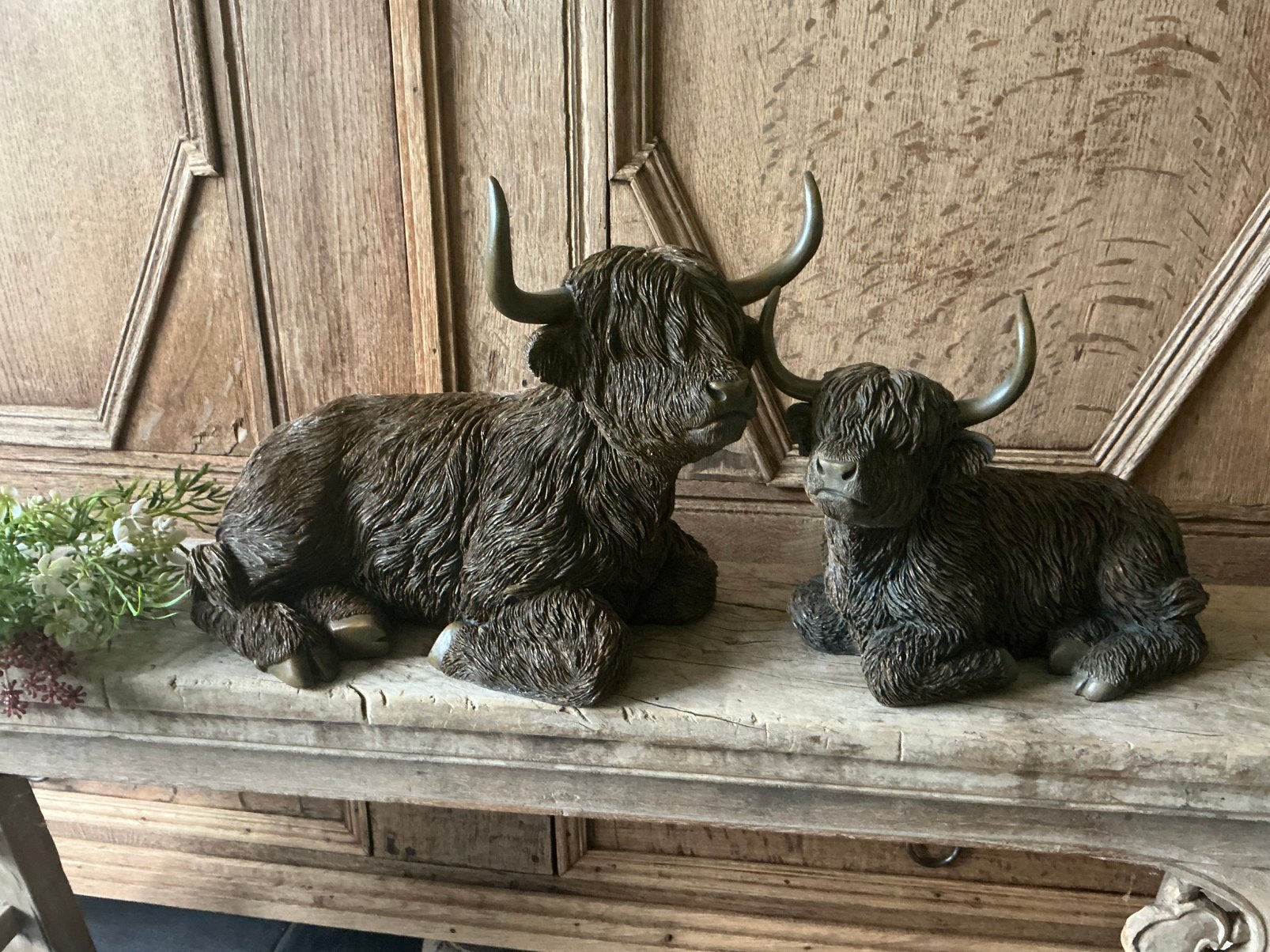 NIEUW set forse liggende Schotse Hooglanders, Huis en Inrichting, Woonaccessoires | Overige, Ophalen of Verzenden, Nieuw