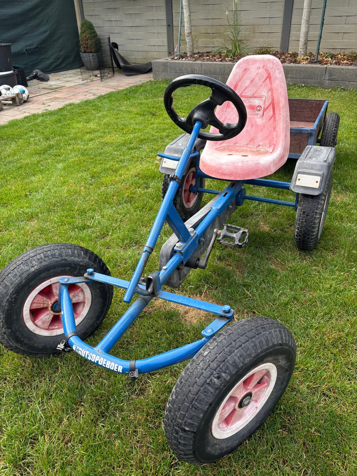 Mammoet skelter met aanhanger - Gebruikt, Kinderen en Baby's, Speelgoed | Buiten | Skelters, Ophalen, Gebruikt, Mammoet, Met kar of aanhanger