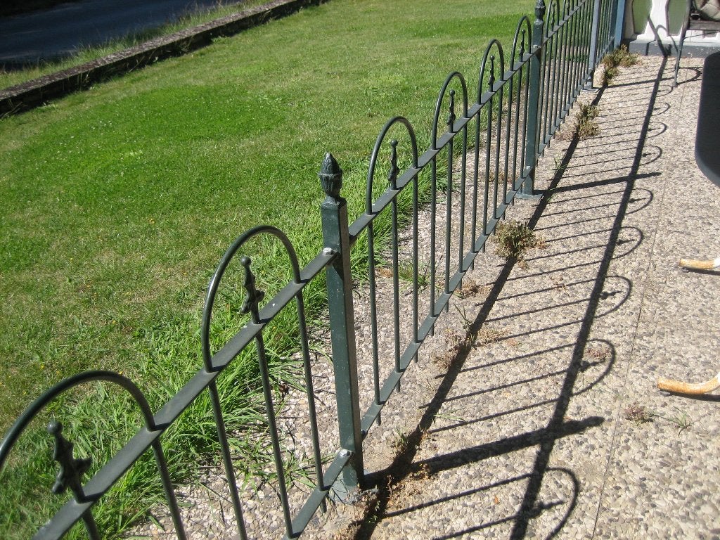 tuinhek metaal, 1.80 m, 3 STUKS,, Tuin en Terras, Tuinhekken en Hekwerk, Ophalen, Gebruikt, IJzer, Tuinhek