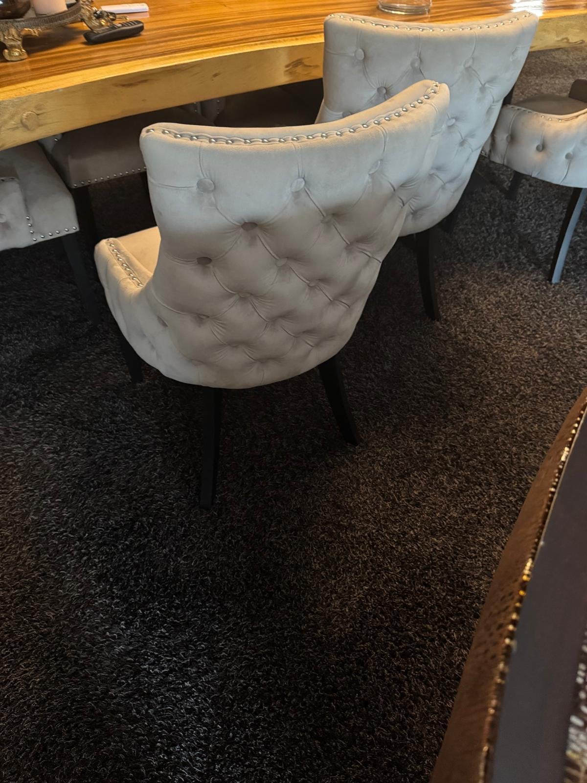 10 stoelen velvet stof, Ophalen, Zo goed als nieuw, Stof, Vijf, Zes of meer stoelen
