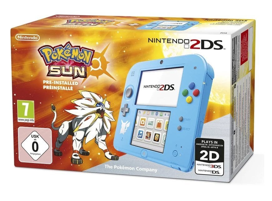 Nintendo 2DS Pokemon Sun editie Compleet in doos, Ophalen of Verzenden, Gebruikt, Blauw, 2DS