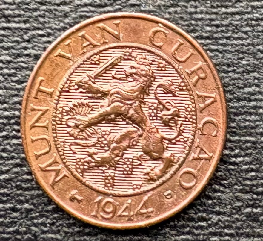 Munt van Curaçao 1 cent 1944, Ophalen of Verzenden, 1 cent, Losse munt