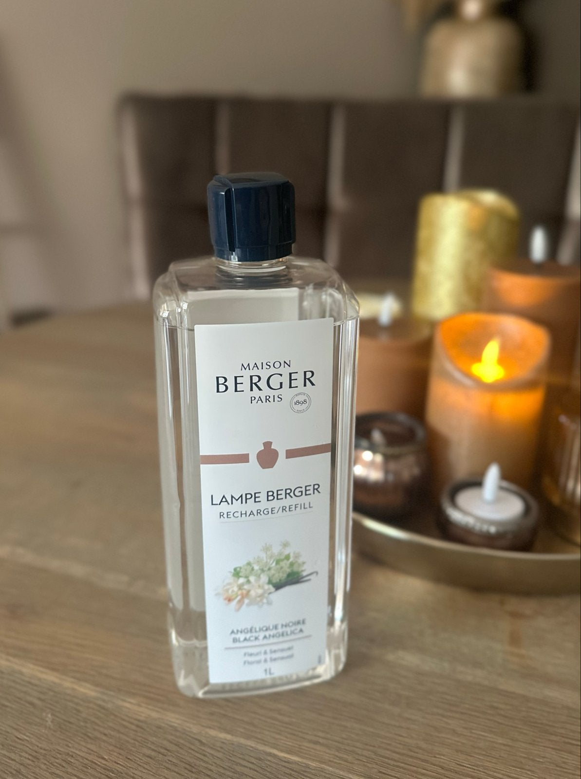 Maison Lampe Berger Navulling - Black Angelica - 1 Liter, Verzenden, Nieuw, Geurverspreider, Overige merken