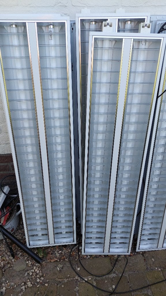 TL armaturen voor systeemplafond, gratis., Ophalen, Gebruikt, 50 tot 200 watt, Armatuur