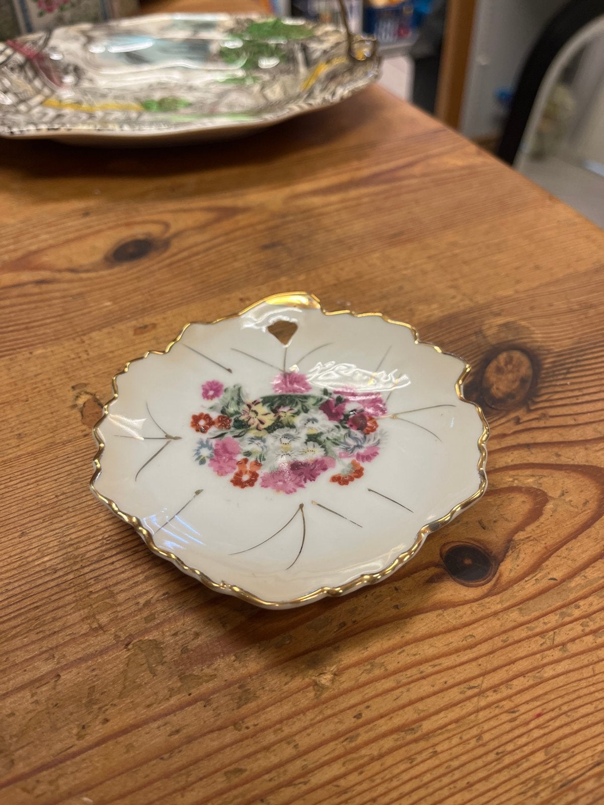 Set van 11 Vintage Bladvormige Schoteltjes met Bloemenprint, Ophalen of Verzenden