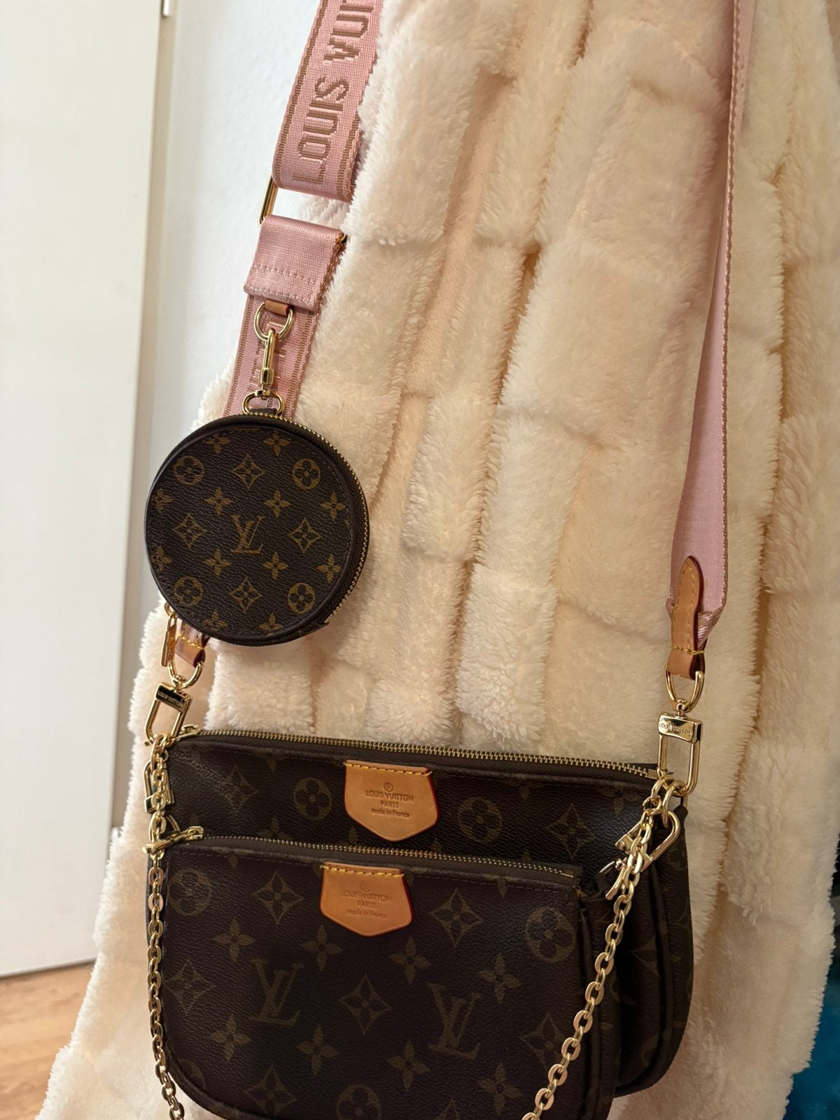 Multi pochette tas, Ophalen of Verzenden, Zo goed als nieuw, Roze