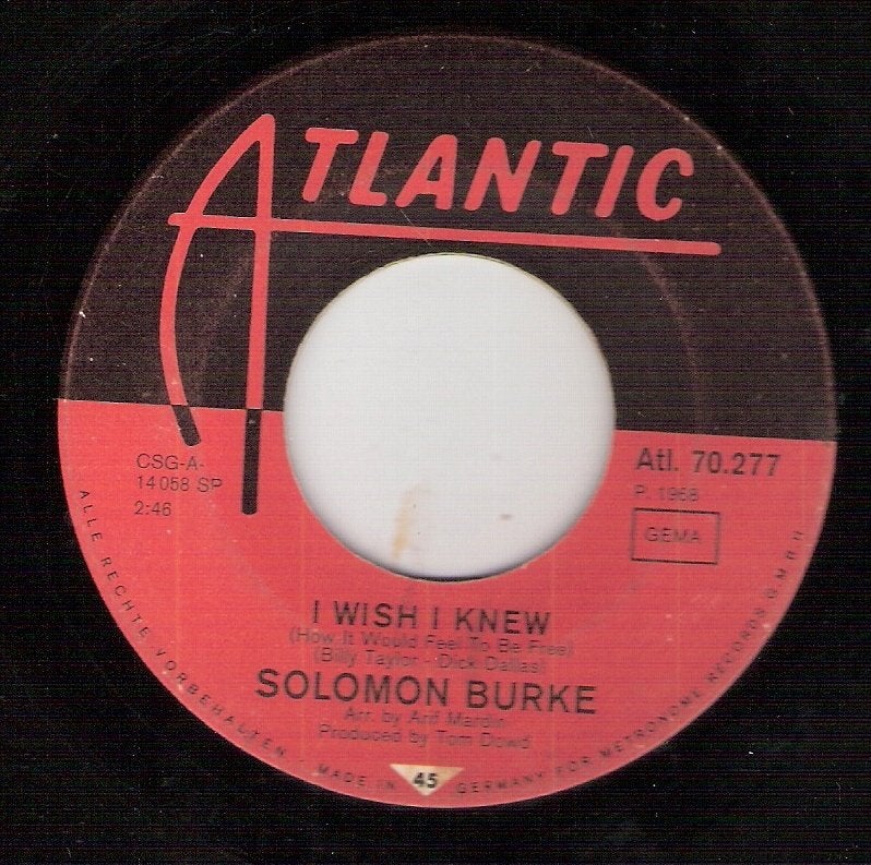 Solomon Burke/I Wish I Knew & A Matter Of Time-1968 SOUL, Ophalen, Gebruikt, R&B en Soul