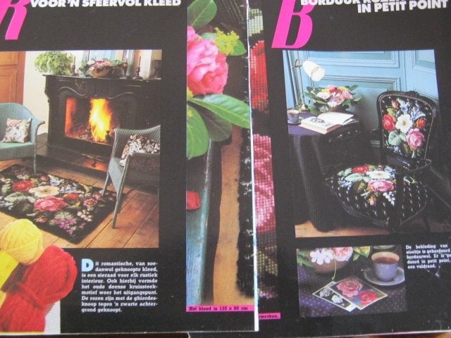 Borduurpatroon  Rozen op kleed en kussen  nr 9075 do, Verzenden, Nieuw, Handborduren, Patroon
