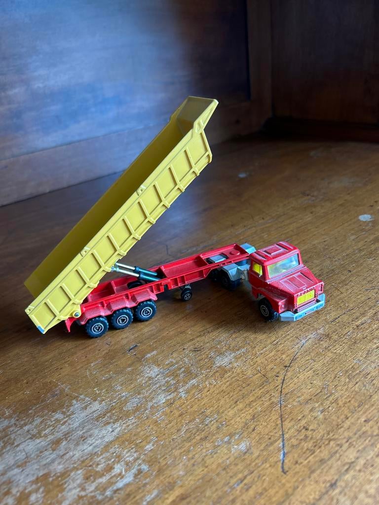 Vintage Scania Vrachtwagen met Trailer, Overige merken, Gebruikt, 1:50 of kleiner, Ophalen of Verzenden