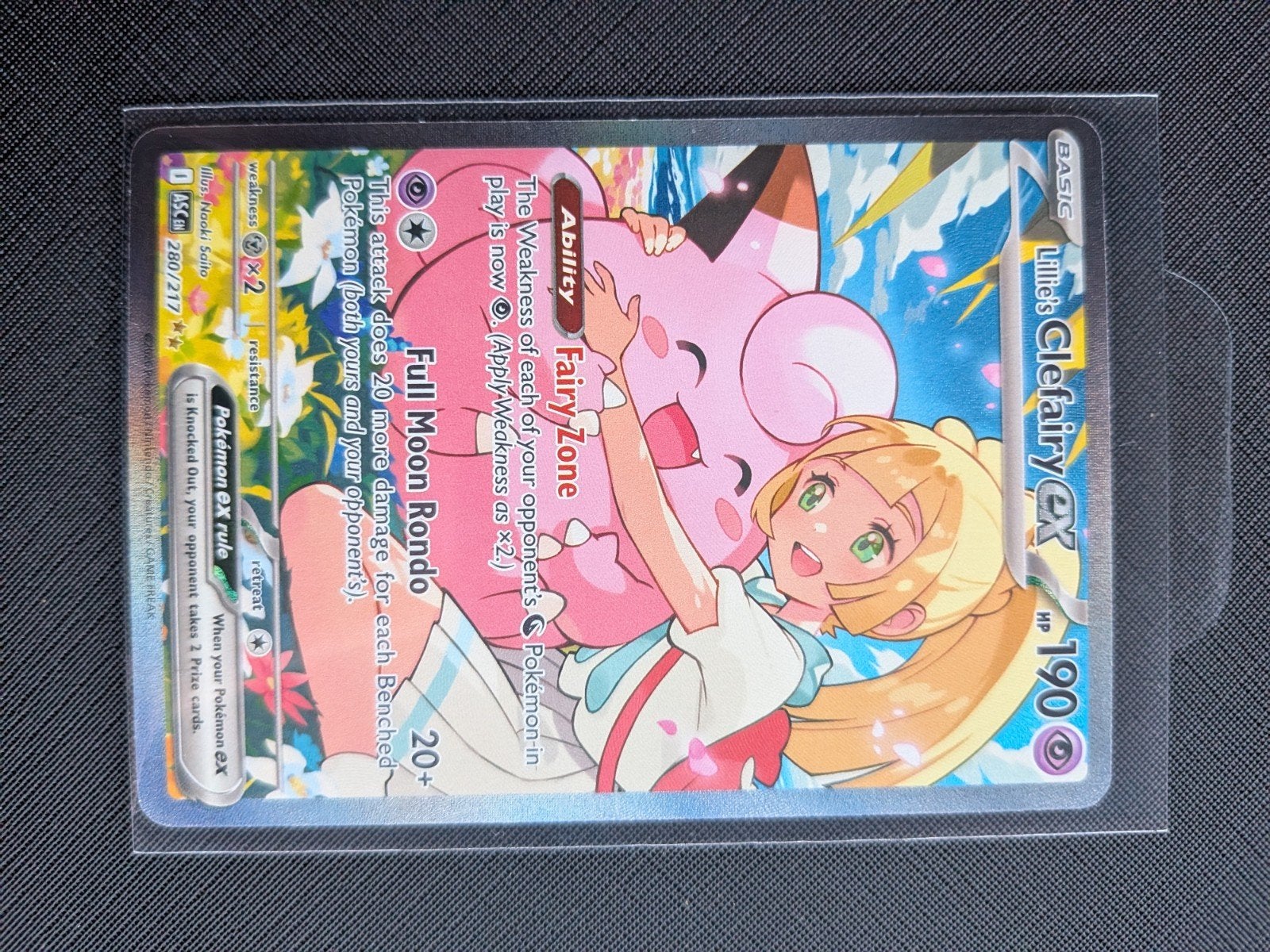 Lillie's Clefairy EX 184/159 #184, Hobby en Vrije tijd, Verzamelkaartspellen | Pokémon, Ophalen of Verzenden, Zo goed als nieuw