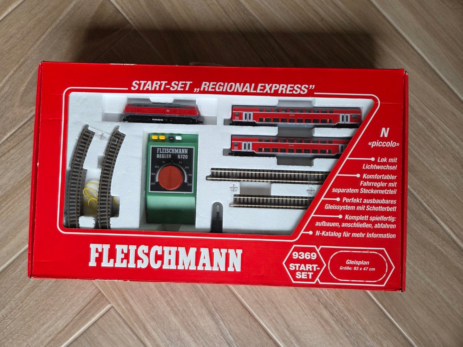 Fleischmann 9369 Startset Spoor N - ALLES NIEUW, Treinset, Gelijkstroom, Fleischmann, Nieuw